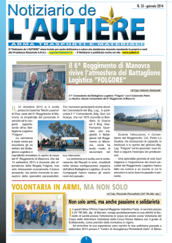 N. 33 - gennaio 2014 - Ricerca commilitoni del 37&deg; corso acs autieri