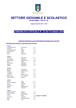 c.u. n. 33 del 14/10/2014 campionati