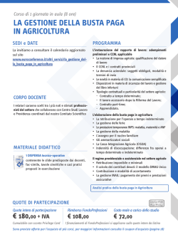 la gestione della busta paga in agricoltura