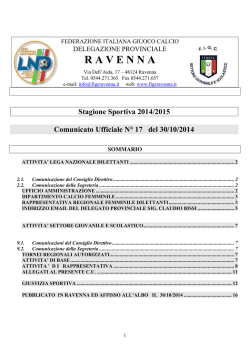 C.U. N. 17... - FIGC Ravenna