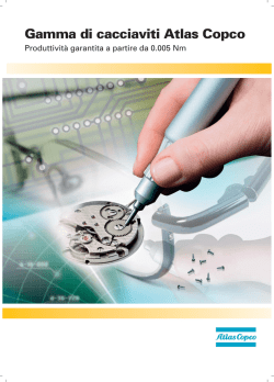 Gamma di cacciaviti Atlas Copco