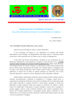 B.  P.  R. - CSSR - Missionari Redentoristi