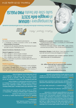 Accompagnare i GIOVANI al coraggio delle