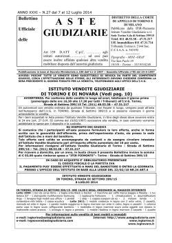 Boll.N27 dal 7 al 12 Luglio 2014