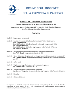 Programma seminario - Ordine Ingegneri Agrigento