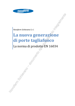 La norma di prodotto 16034x - Novoferm Schievano S.r.l.