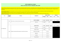 ESITO BORSE DI STUDIO Ricerca Corrente E Ricerca Finalizzata