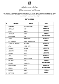Prefettura di Modena - Rete CTP - Centro Territoriale Permanente