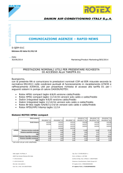 Dati per compilazione richiesta D1 - prodotti Rotex da aprile