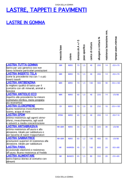 LASTRE, TAPPETI E PAVIMENTI