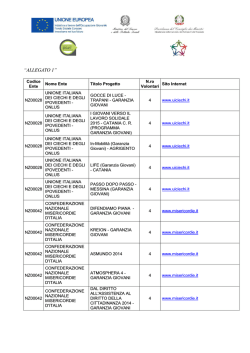 Elenco generale Progetti - Comune di Canicattini Bagni