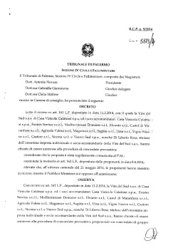 R.C.P. n. 5/2014 SEZIONE IV CIVILE E FALLIMENTARE