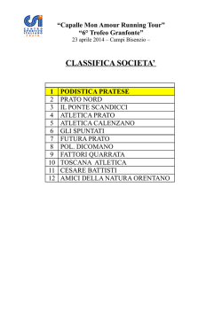 6&deg; Trofeo Granfonte - Podistica Pratese