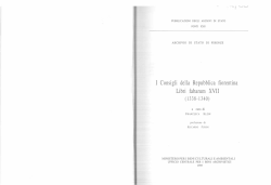 I Consigli della Repubblica fiorentina. Libri fabarum XVII