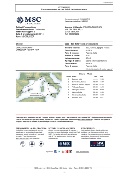 Dettagli Prenotazione Stato Prenotazione: Confermato