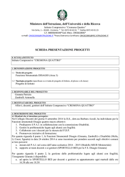 F.S. progetto disagio - Istituto Comprensivo Cremona Quattro