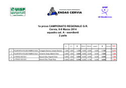 classifiche 1&deg; prova