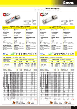 FUSIBILI CILINDRICI Cylindrical fuses | Fusibles cylindriques