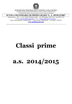 Classe 1^ A - Scuola Media Muratori