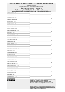 primo tabellone di qualificazione maschile