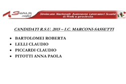 CANDIDATI R.S.U. 2015 – I.C. MARCONI-SASSETTI