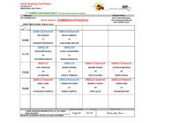 orari 1&deg; torneo giovanile 2015 - Asd Sporting Club Tennis Quartu S