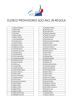 ELENCO PROVVISORIO SOCI AICL IN REGOLA