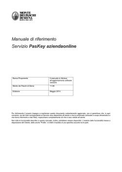 Guida Utente PAO - Banca Monte dei Paschi di Siena