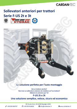 Sollevatori anteriori per trattori Serie F-US 2t e 3t La