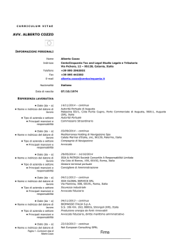 download curriculum vitae - Autorit&agrave; Portuale di Augusta