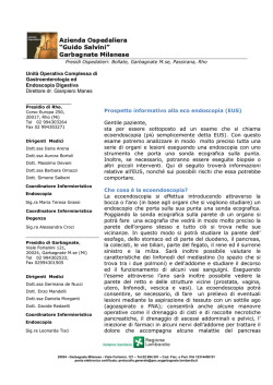Prospetto informativo alla eco endoscopia (EUS)