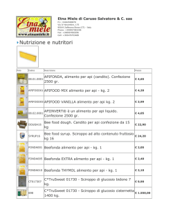 Nutrizione e nutritori - Etnamiele.it