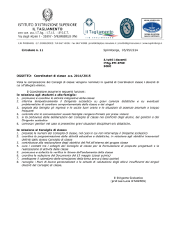 Circolare n. 11 Spilimbergo, 05/09/2014 A tutti i docenti ITAg