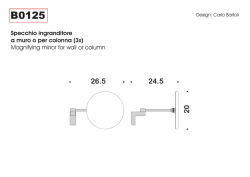 Specchio ingranditore a muro o per colonna (3x
