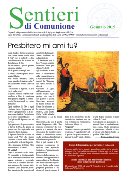 Sentieri gennaio 2015 - Arcidiocesi di Agrigento