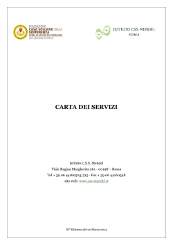 CARTA DEI SERVIZI