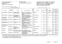 ELENCO DEI LIBRI DI TESTO ADOTTATI O