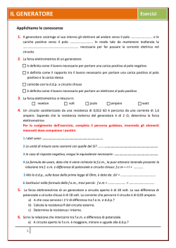 Esercizi generatore - Prof. PORFIDO Francesco