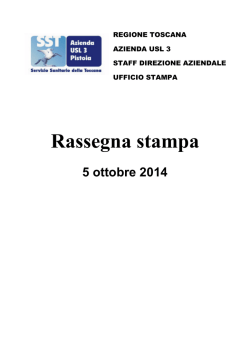 20141005 5 ottobre 2014 - Azienda USL 3 Pistoia