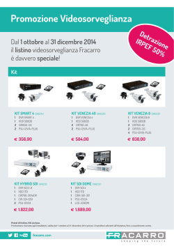 Promozione TVCC ottobre-dicembre 2014