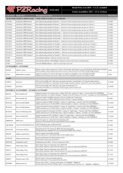 Prezzi - PZRacing