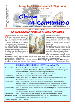 Chiesa in Cammino - DIOCESI di Sora Cassino Aquino Pontecorvo