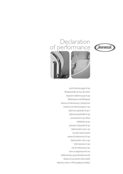 Declaration of performance n&deg; 2332 7150 0