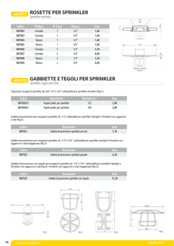 ROSETTE PER SPRINKLER GABBIETTE E TEGOLI PER