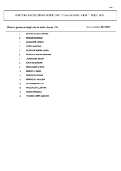 Elenco alunni per classe cognome nome