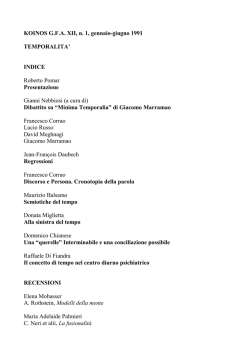 KOINOS G.F.A. XII, n. 1, gennaio-giugno 1991 TEMPORALITA