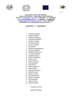 GRUPPO 1 - SEZIONE E - Scuola Secondaria I grado San