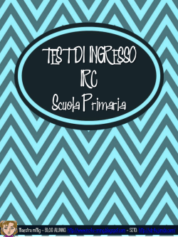 TEST DI INGRESSO IRC Scuola Primaria - idr4U