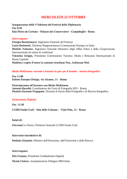 FESTIVA DELLA DIPLOMAZIA - PROGRAMMA