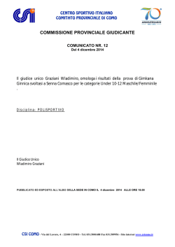 COMMISSIONE PROVINCIALE GIUDICANTE